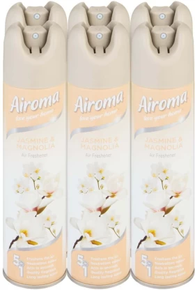 Airoma Jasmine Floral Spray Air Freshener 6 x 210 ml | Shop Online