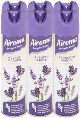 Airoma Lavender Spray Air Freshener 6 x 210 ml | Shop Online