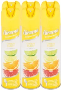 Airoma Citrus Spray Air Freshener 6 x 210 ml | Shop Online