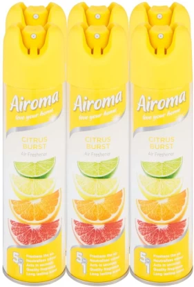 Airoma Citrus Spray Air Freshener 6 x 210 ml | Shop Online