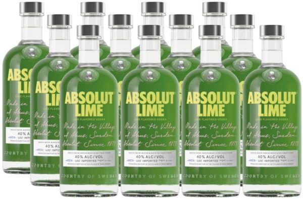 Absolut Lime Vodka Pack of 12 x 750 ml) | Shop Online