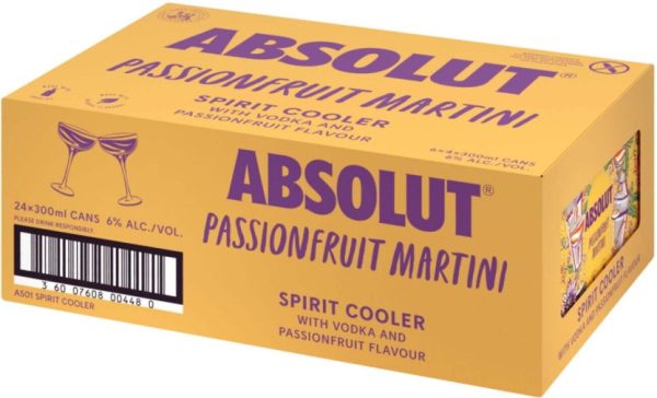 Absolut Passionfruit Martini Sprit Cooler  (Pack of 24 x 300 ml) | Shop Online