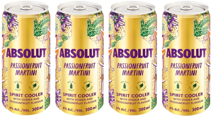Absolut Passionfruit Martini Sprit Cooler  (Pack of 4 x 300 ml) | Shop Online - Image 2