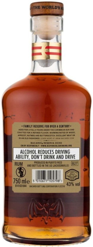 Bacardi Aged Rum  (750 ml) | Shop Online - Image 2