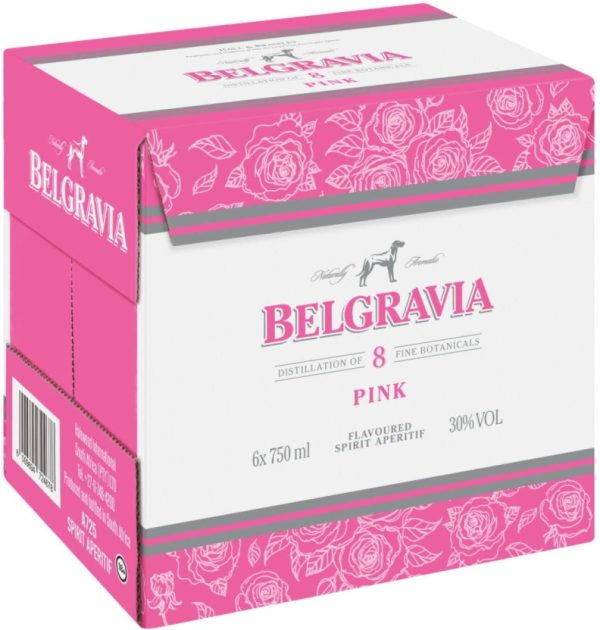 Belgravia Pink Gin Aperitif ( Pack of 6 x 750ml, 43 Percent Alcohol Volume) | Shop Online