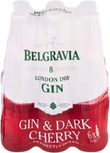 Belgravia Gin & Dark Cherry (Pack of 6 x 275 ml, 5 Percent Alcohol Volume) | Shop Online