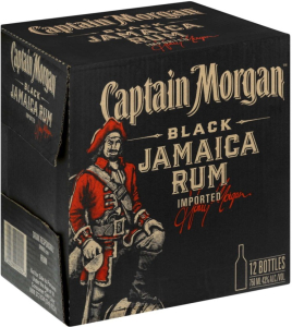 Captain Morgan Black Jamaican Rum Alcoholic Beverage (Pack of 12 x 750 ml) | Shop Online