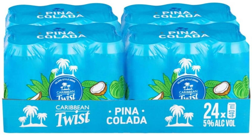 Caribbean Twist Pina Colada Spirit Cooler  (Pack of 24 x 440 ml) | Shop Online