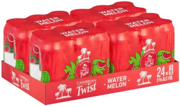 Caribbean Twist Watermelon Spirit Premix  (Pack of 24 x 440 ml) | Shop Online