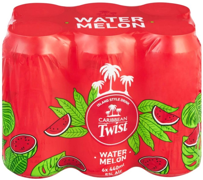 Caribbean Twist Watermelon Spirit Premix  (Pack of 6 x 440 ml) | Shop Online