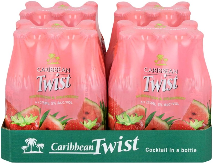 Caribbean Twist Watermelon & Strawberry Sprit Cooler  (Pack of 24 x 275 ml, NRB) | Shop Online