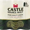 Castle Double Malt Lager Alcoholic Beer Can (4.8% Alcohol, Pack of 6x 410 ml) | Shop Online - Image 2