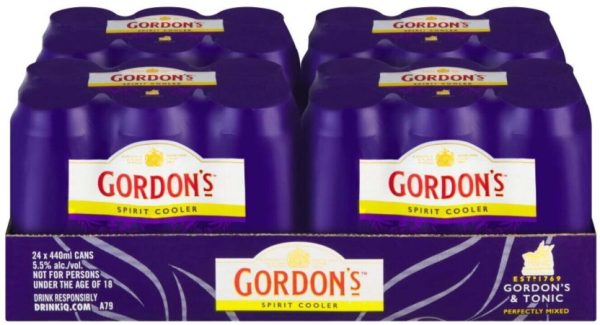 Gordon's London Dry Premium Spirit Cooler and Tonic (Pack of 24 x 440ml Cans, 5. 5 Percent Alcohol Volume) | Shop Online
