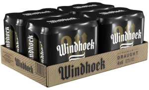 Windhoek Draught Beer Can (4% Alcohol, Pack of 24 x 500 ml) | Shop Online