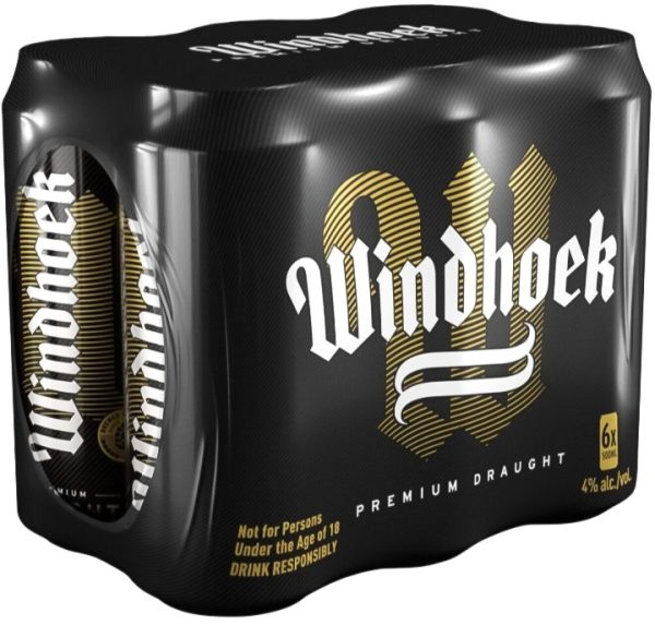 Windhoek Draught Beer Can (4% Alcohol, Pack of 6 x 500 ml) | Shop Online