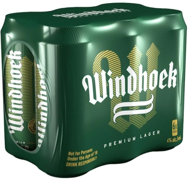 Windhoek Lager Alcoholic Beer Can (4% Alcohol, Pack of 6 x 500 ml) | Shop Online