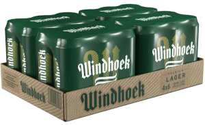 Windhoek Lager Alcoholic Beer Can (4% Alcohol, Pack of 24 x 500 ml) | Shop Online