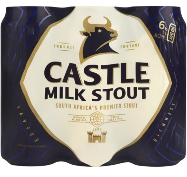 Castle Milk Stout Alcoholic Beer Can (6% Alcohol, Pack of 6 x 500 ml) | Shop Online