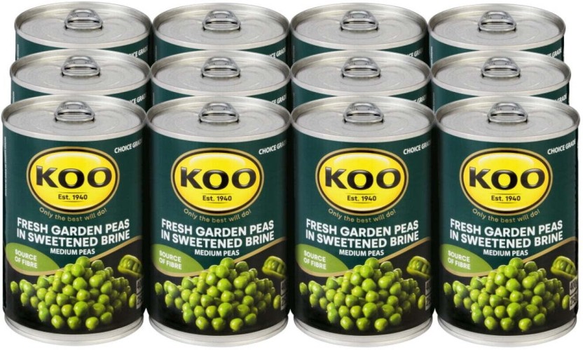 Koo Fresh Garden Peas Vegetables  (Pack of 12 x 400 g) | Shop Online