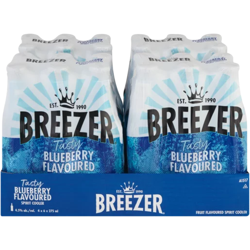 Bacardi Breezer Blueberry Sprit Cooler  (Pack of 24 x 275 ml) | Shop Online - Image 2