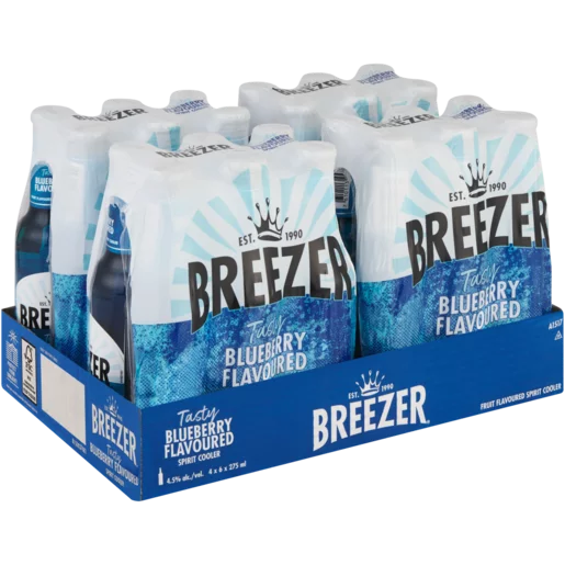 Bacardi Breezer Blueberry Sprit Cooler  (Pack of 24 x 275 ml) | Shop Online