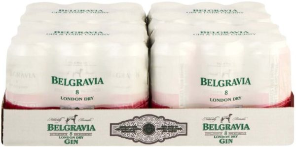 Belgravia Gin & Dark Cherry (Pack of 24 x 440ml, 5 Percent Alcohol Volume) | Shop Online