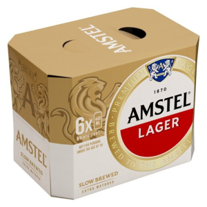 Amstel Slow Brewed Extra Matured Lager Alcoholic Beer Can (5% Alcohol, Pack of 6x 440 ml) | Shop Online