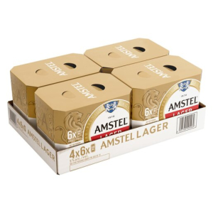 Amstel Slow Brewed Extra Matured Lager Alcoholic Beer Can (5% Alcohol, Pack of 24 x 440 ml) | Shop Online