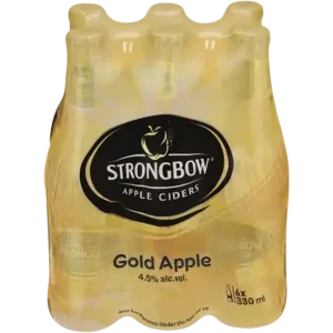 Strongbow Gold Apple Cider  (Pack of 6 x 330 ml, NRB) | Shop Online