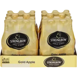 Strongbow Gold Apple Cider  (Pack of 24 x 330 ml, NRB) | Shop Online