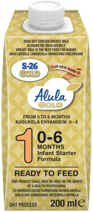 Alula S-26 1 Ready To Feed Infant Starter Formula  (24 x 200 ml, 0-6 Months) (Pack of 24 x 200 ml) | Shop Online