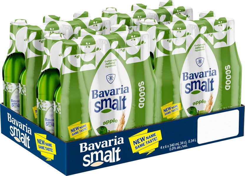Bavaria Apple Flavoured Malt Non Alcoholic Beer Bottle  (Pack of 24 x 330 ml) | Shop Online - Image 3
