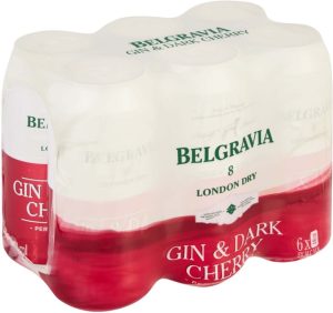 Belgravia Gin & Dark Cherry Spirit Premix  (Pack of 6 x 440 ml) | Shop Online