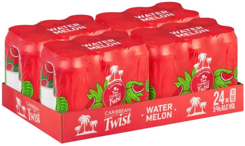 Caribbean Twist Watermelon Spirit Premix  (Pack of 24 x 440 ml) | Shop Online