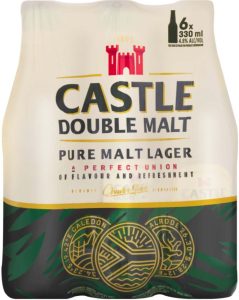 Castle Double Malt Lager Bottle (Pack of 6 x 330 ml) | Shop Online