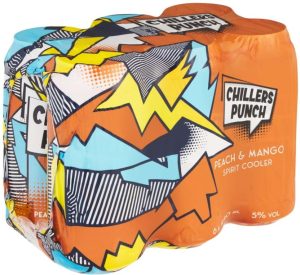 Chillers Punch Peach & Mango Sprit Cooler  (Pack of 6 x 440 ml) | Shop Online