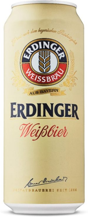 Erdinger Weissbier Weiss Can Pack of 24 x 500 ml | Shop Online