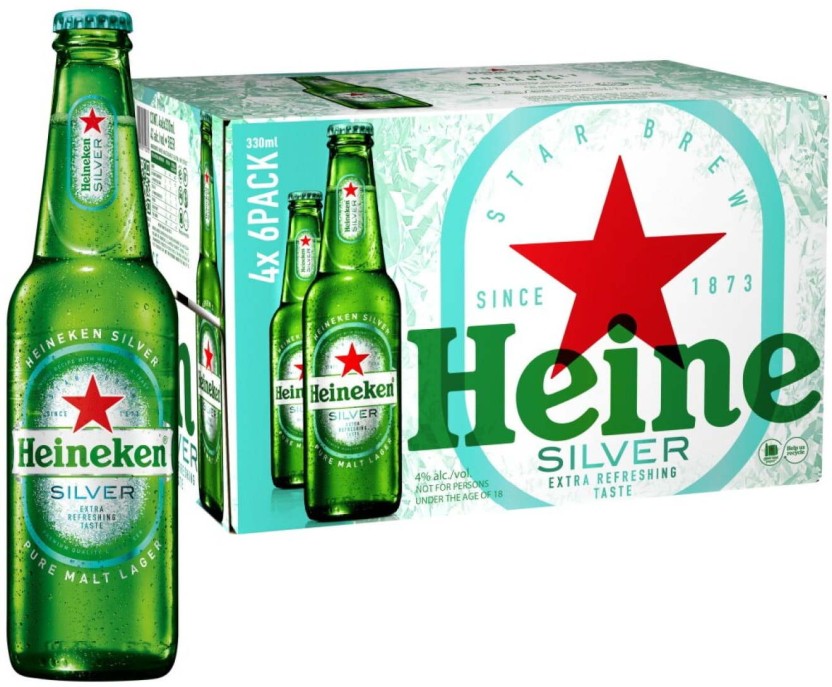 Heineken Silver Lager Bottle  (Pack of 24 x 330 ml) | Shop Online - Image 2