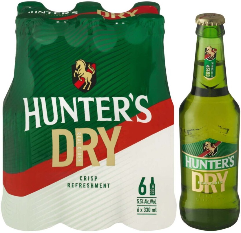 Hunters Real Cider  (Pack of 6 x 330 ml, NRB) | Shop Online