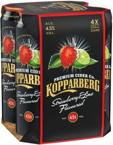 Kopparberg Strawberry and Lime Cider  (Pack of 4 x 500 ml) | Shop Online