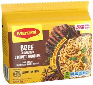 Maggi Beef Flavoured 2 Minutes Noodle Instant Noodles (Pack of 5 x 68 g) | Shop Online