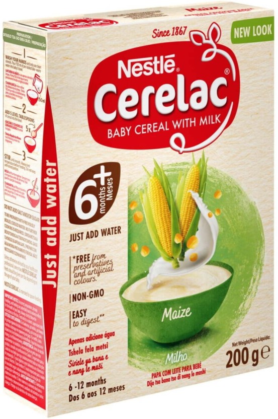 Nestle Cerelac Stage 1 Maize Cereal  (200 g, Pack of 24, 6+ Months) | Shop Online