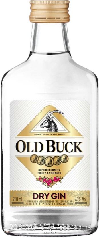 Old Buck Classic Dry Gin  (Pack of 12 x 200 ml) | Shop Online