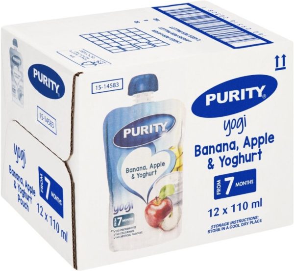Purity Banana, Apple & Yoghurt Baby Food (110 g, Pack of 12) | Shop Online