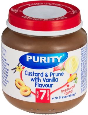 Purity Custard & Prune with Vanilla Flavour Baby Food (125 g, Pack of 1) | Shop Online