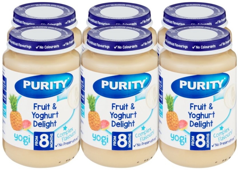 Purity Fruit & Yoghurt Mixed Fruit Baby Food (200 g, Pack of 6) | Shop Online