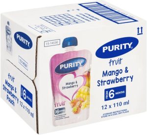Purity Mango & Strawberry Baby Food  (110 g, Pack of 12) | Shop Online