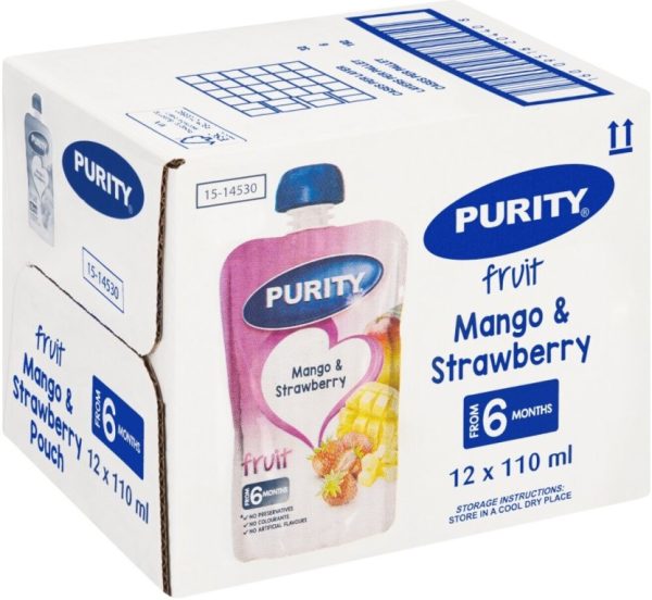 Purity Mango & Strawberry Baby Food  (110 g, Pack of 12) | Shop Online