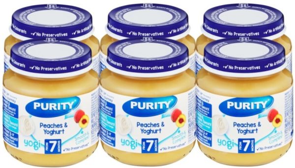 Purity Peaches & Yoghurt Baby Food  (125 g, Pack of 6) | Shop Online