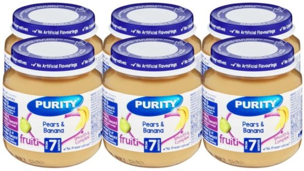 Purity Pear & Banana Delight Pears Baby Food  (125 g, Pack of 6) | Shop Online